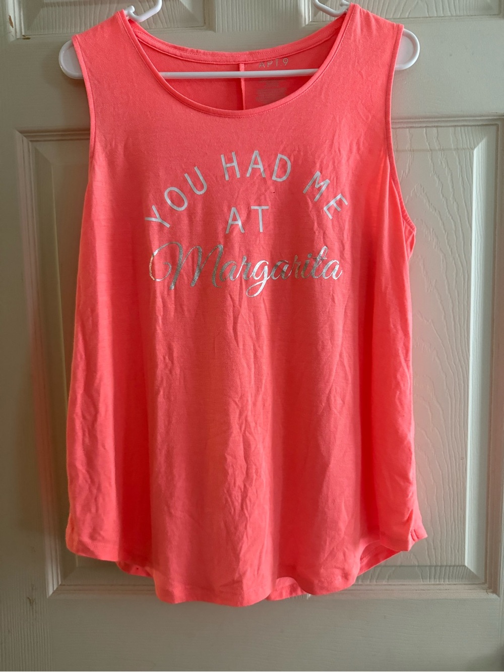 Bright Coral Pink Tank Top - You Had Me At Margarita